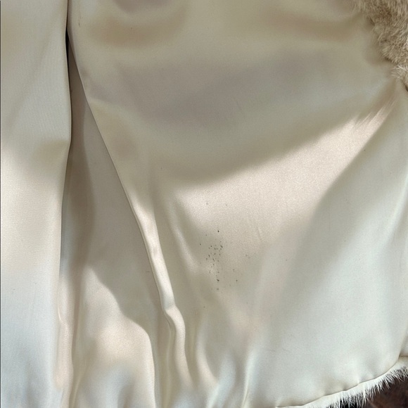 Luxurious mink Cream Jacket with pockets Size 6 - Picture 7 of 12